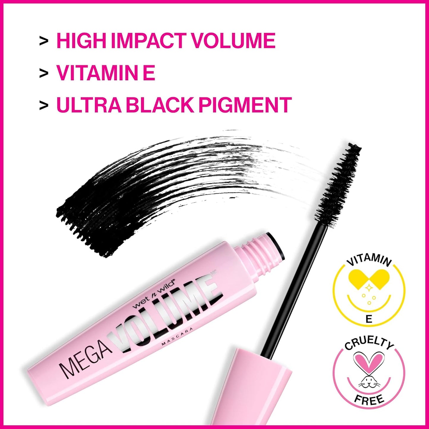 wet n wild Mascara Mega Volume - Smudge-Resistant Formula