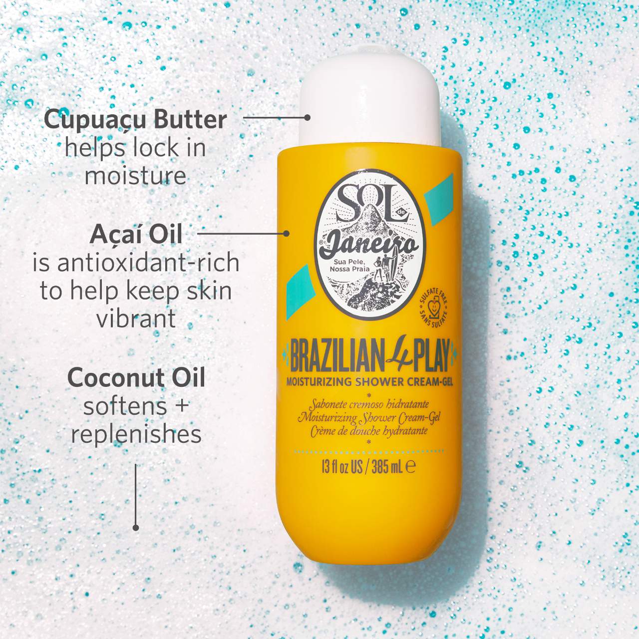Sol de Janeiro Brazilian Play Moisturizing Shower Cream-Gel