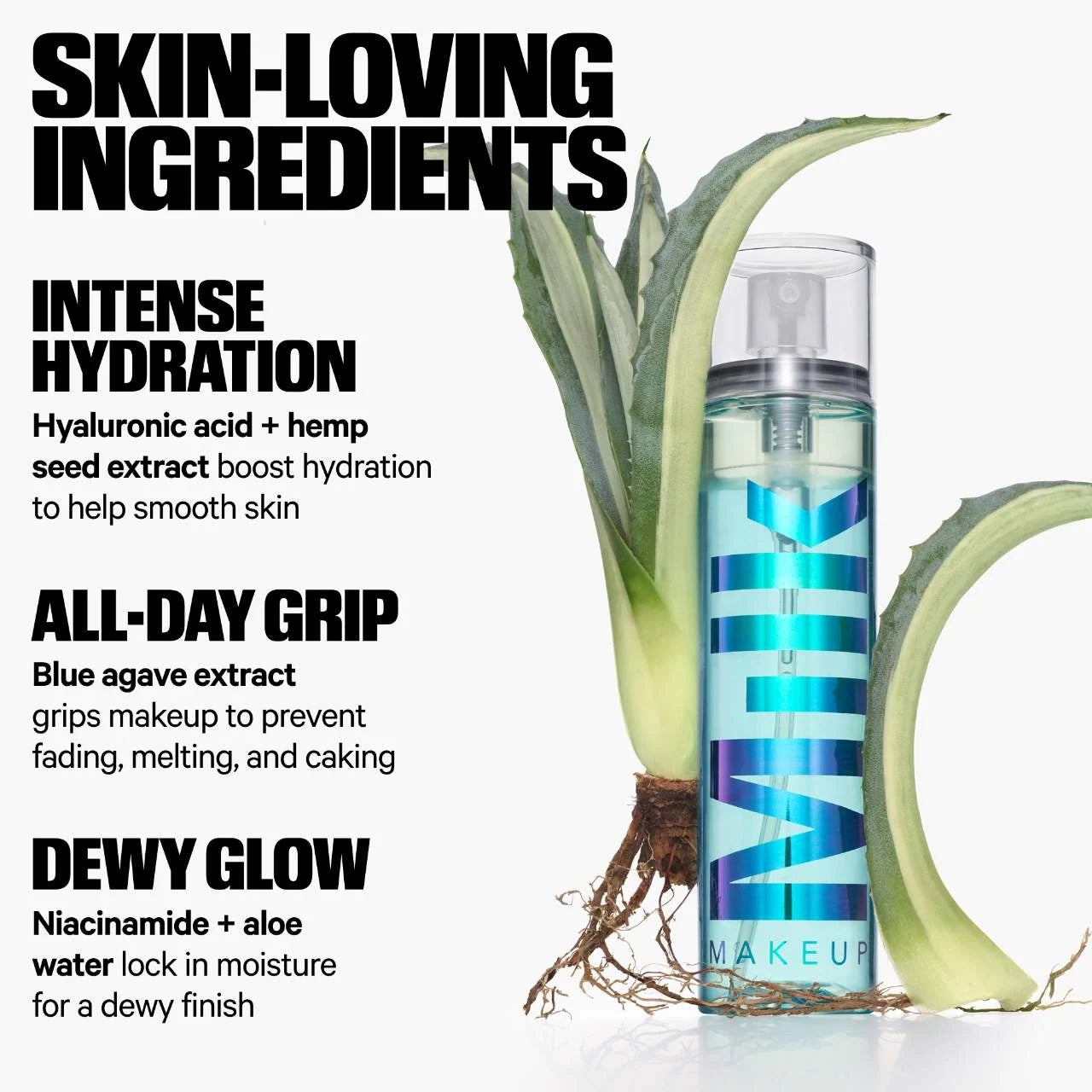 MILK MAKEUP Mini Hydro Grip Dewy Long-Lasting Setting Spray