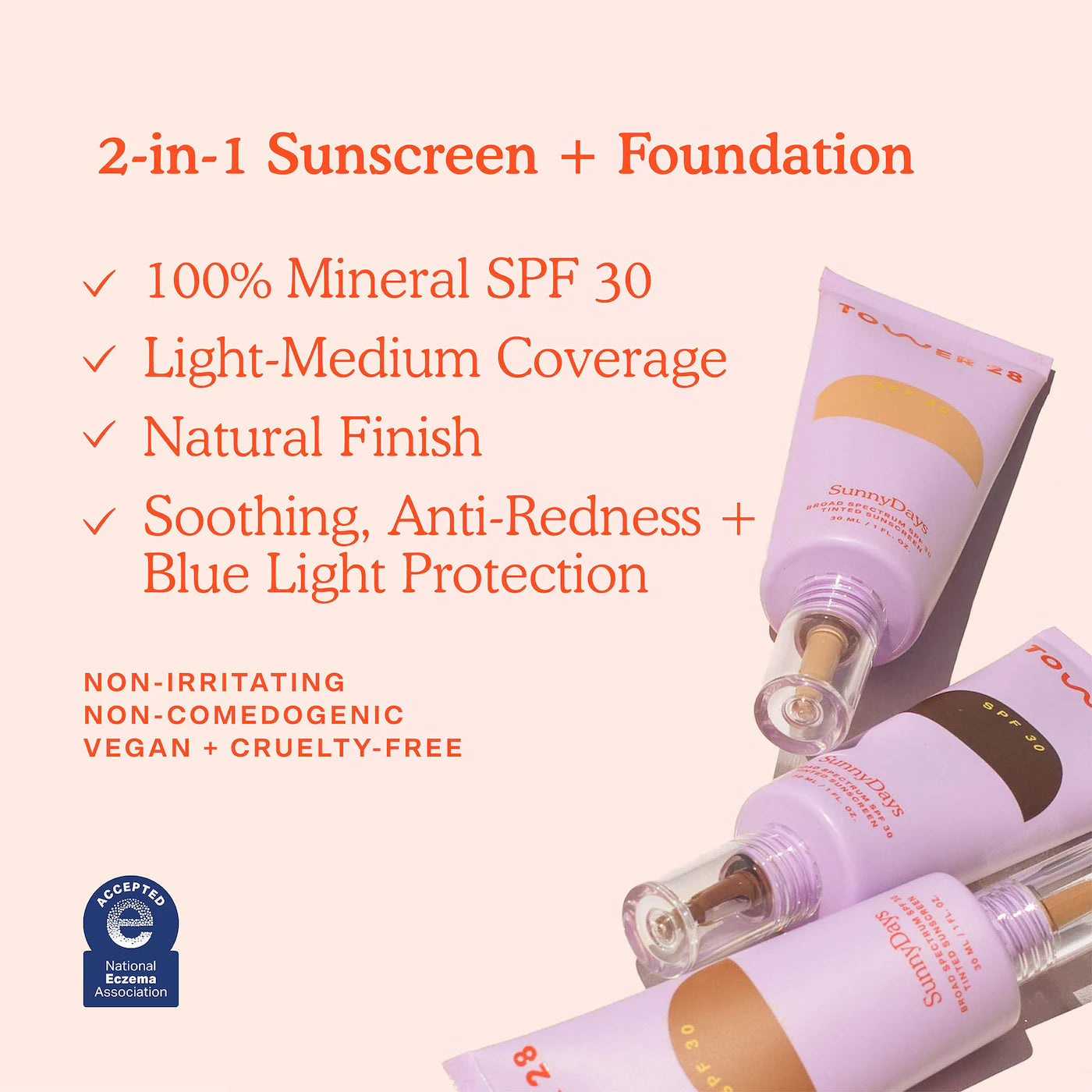 Tower 28 Beauty SunnyDays SPF 30 Tinted Sunscreen Foundation