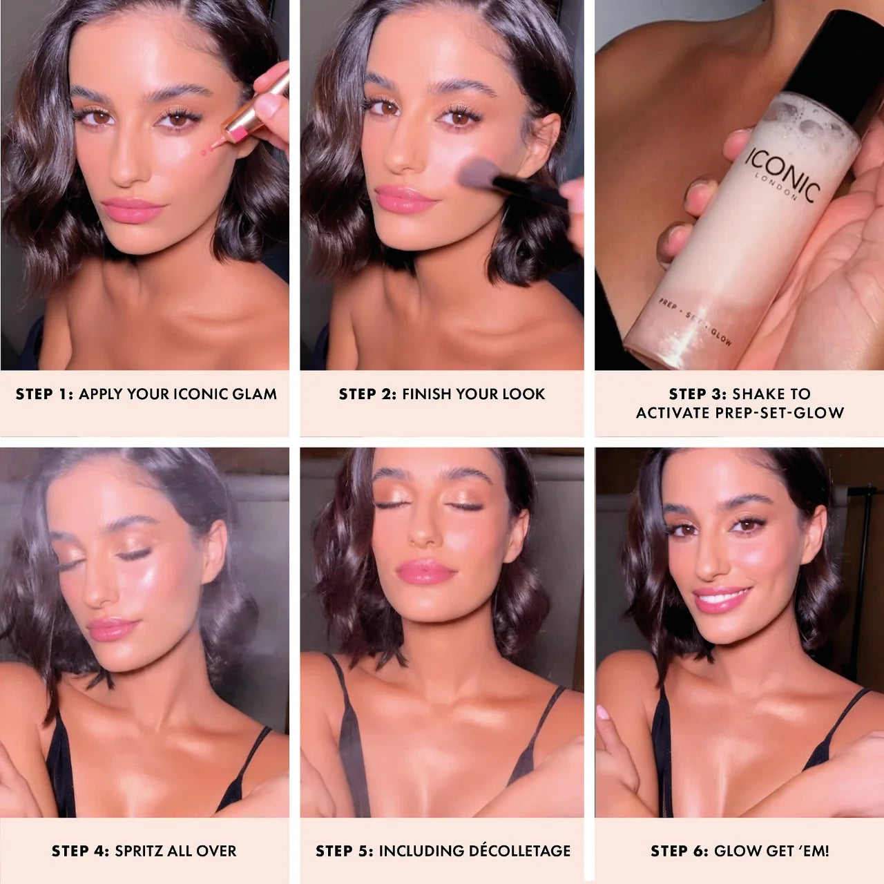 Iconic London Prep Set Glow Hydrating Spray