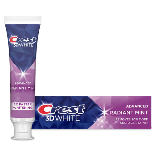 Crest 3DWhite Whitening Toothpaste, Advanced Radiant Mint