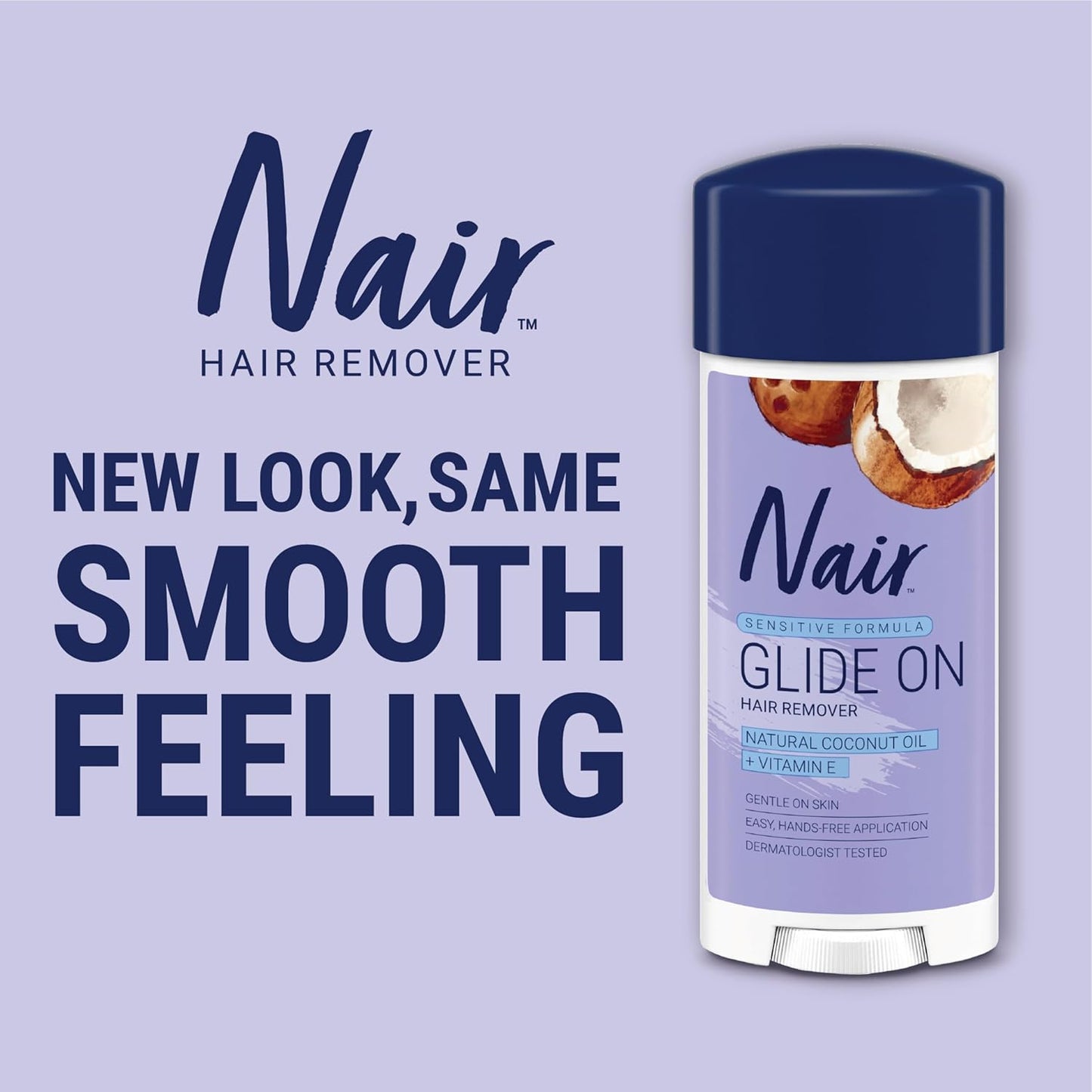 Nair Hair Remover Sensitive Formula Glide On Depilatory Cream
