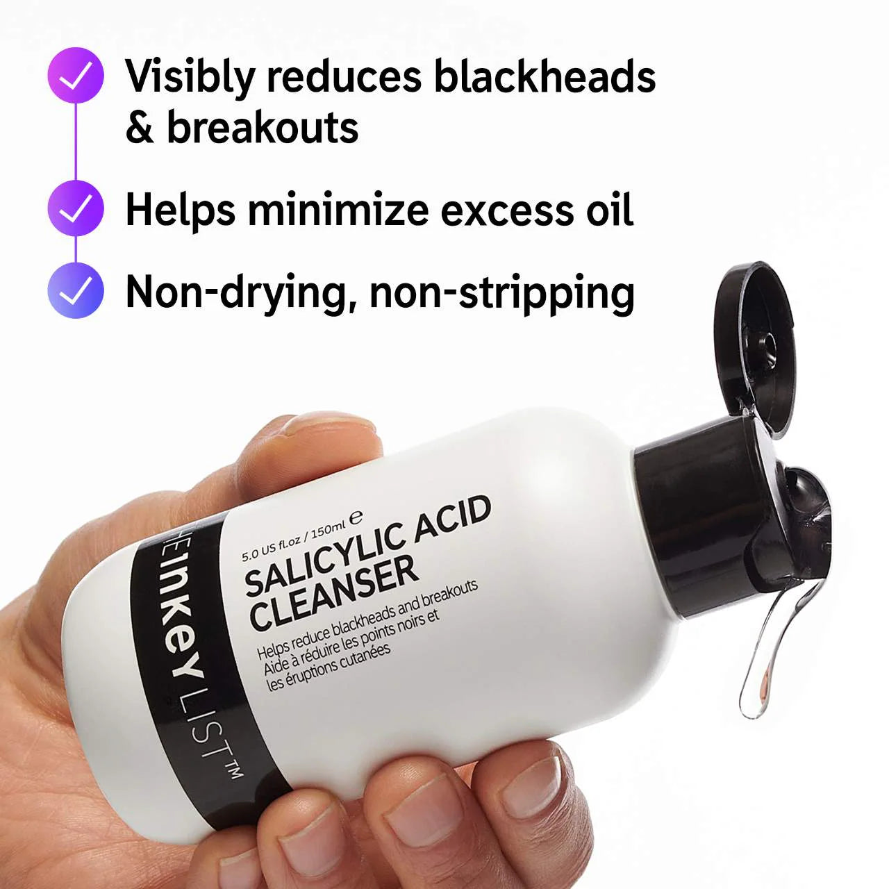 The INKEY List  Salicylic Acid Acne + Blackhead Cleanser