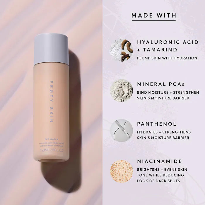 Fenty Beauty Fat Water Hydrating Milky Toner Essence with Hyaluronic Acid + Tamarind