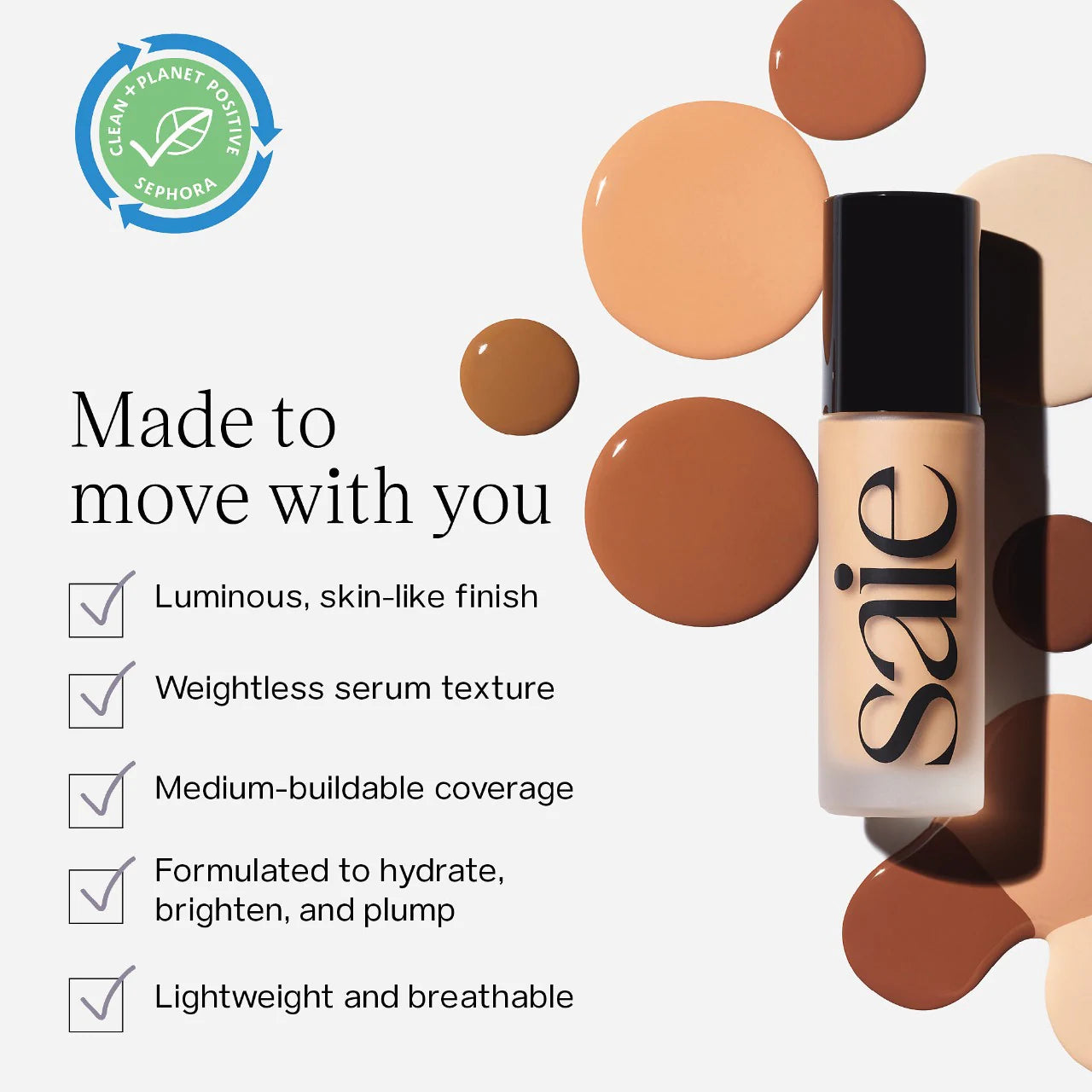 Saie Glowy Super Skin Tint Foundation with Hyaluronic Acid