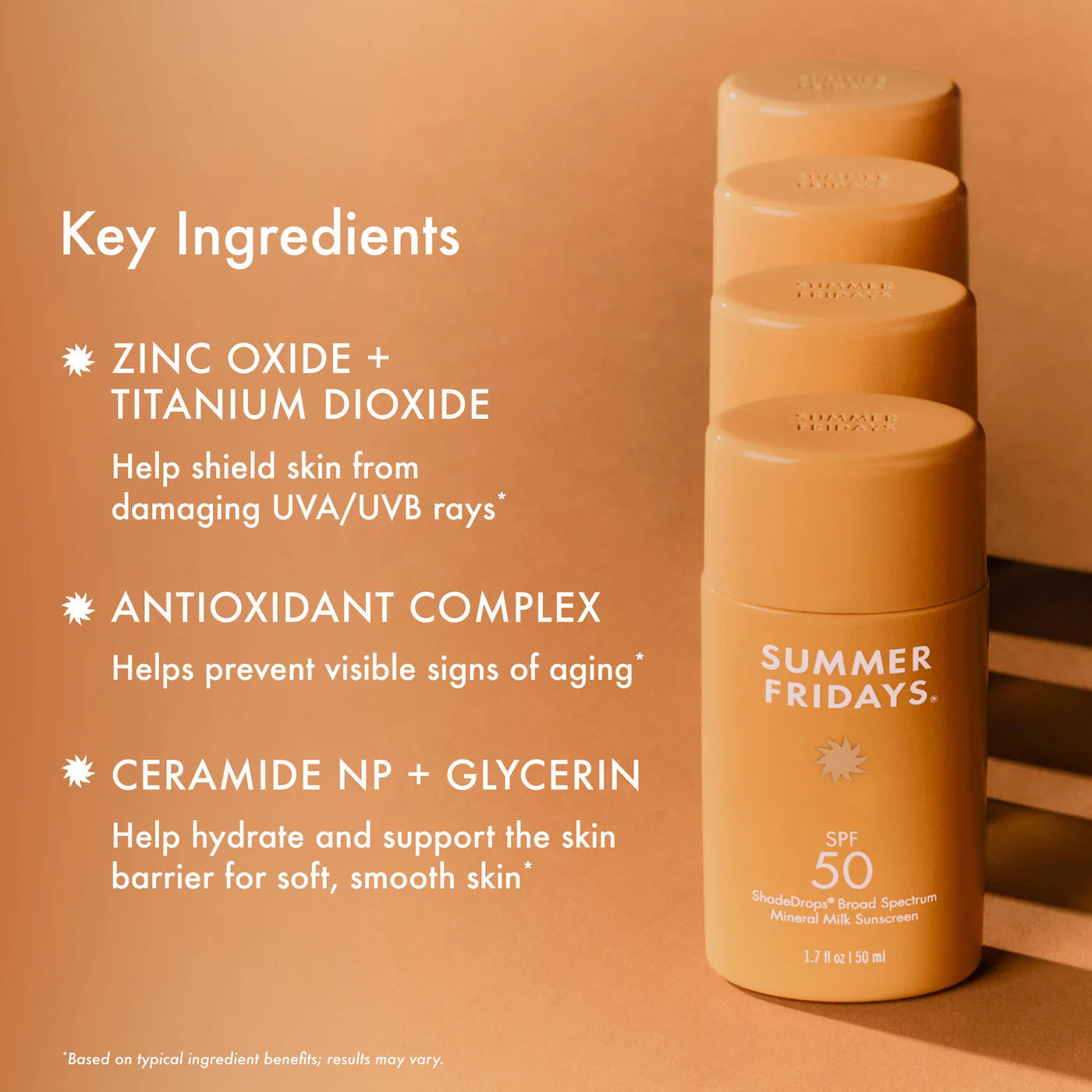 Summer Fridays  ShadeDrops Broad Spectrum SPF 50 Daily Mineral Milk Sunscreen
